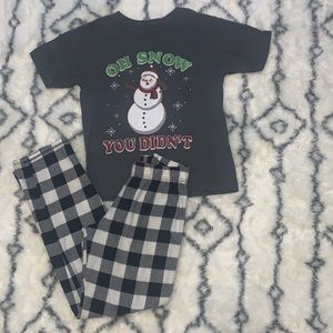 Holiday T-Shirt/Pajama Pants Outfit, Adult XS